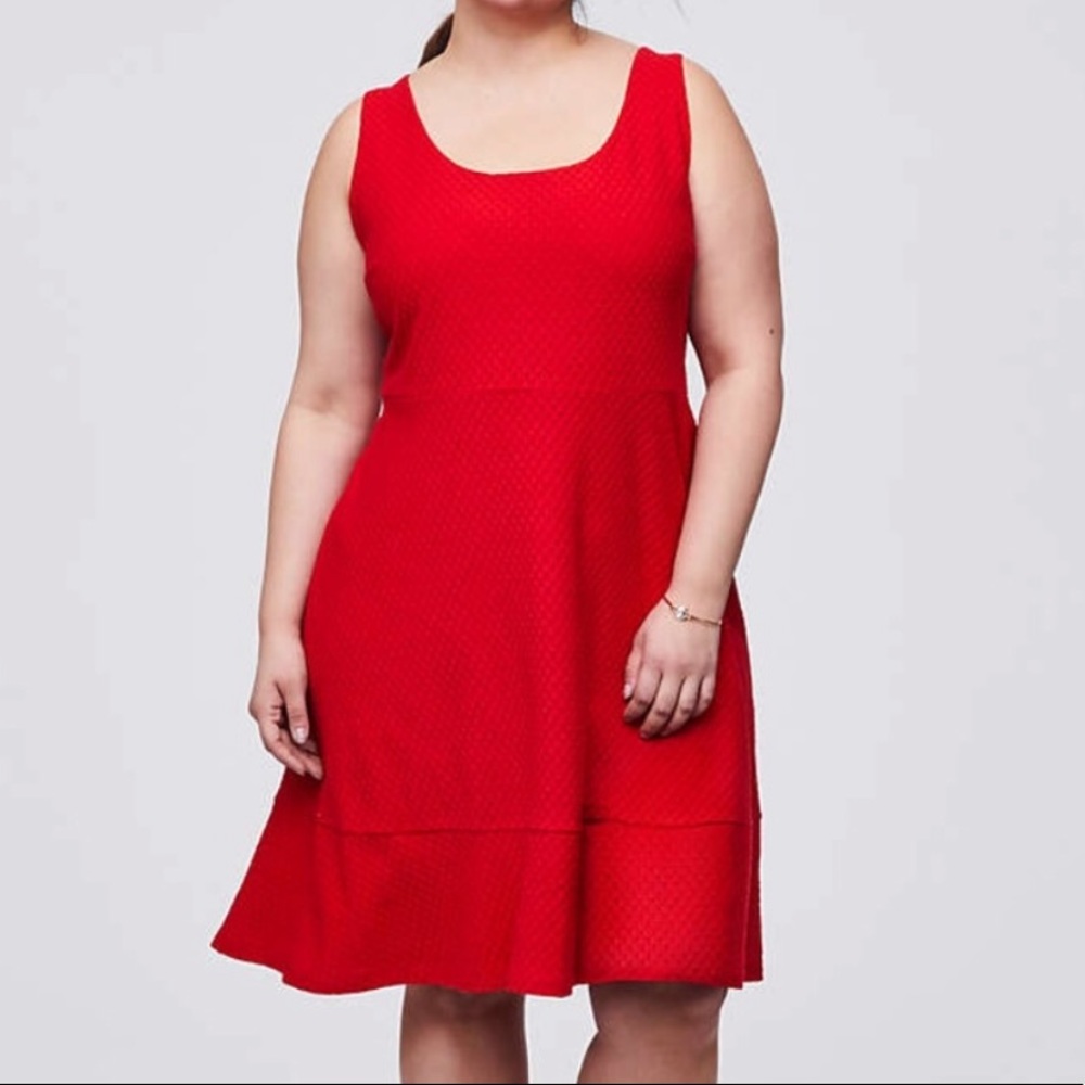 Loft plus eyelet flounce dress size 26